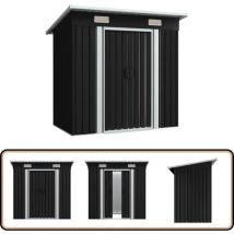 Abri de jardin Anthracite Acier - Abri De Jardin - Abri Métallique - Rangement Extérieur - Cabane De Jardin - Outillage De Jardin