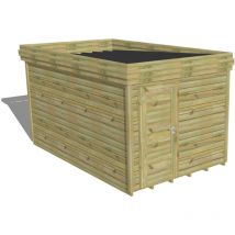 Abri de jardin bois Pin autoclave 27mm - 2,64x4,34m / 11,5m2 - Bac acier - Plancher bois