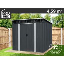 Dancover - Abri de jardin avec lucarne, 2,38x1,93x2,03m, Anthracite/Blanc