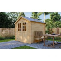 Touschalets - Abri de jardin valloire bois brut 212x212cm ép 28mm