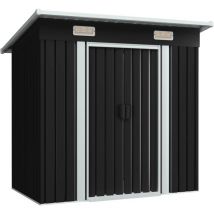 Abri de jardin cabane cabanon maison de stockage remise extérieur hangar outils robuste acier anthracite