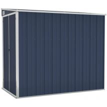 Abri de jardin cabane cabanon maison de stockage remise extérieur hangar outils robuste mural 118 x 194 x 178 cm acier anthracite