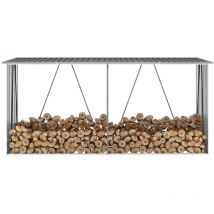 Bonnevie - Abri de jardin Cabane de jardin - à bois Acier galvanisé 330x84x152cm Anthracite BV280564