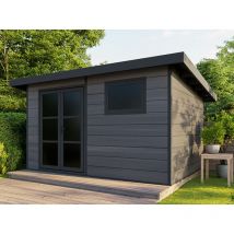 Abri de Jardin Composite alma - 11m2 Gris - Garantie 20 ans - Cabanon de Jardin