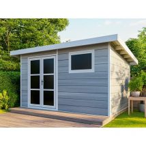 Abri de Jardin Composite alma - 11m2 Gris clair - Garantie 20 ans - Cabanon de Jardin