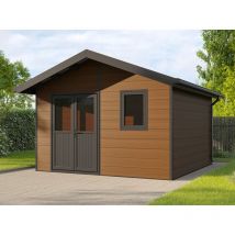 Direct Abris - Abri de Jardin Composite isora - 15m2 Brun - Cabane Atelier / Abri Velo