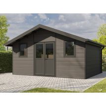 Direct Abris - Abri de Jardin Composite isora - 20m2 - Gris - Cabane de Jardin - Local
