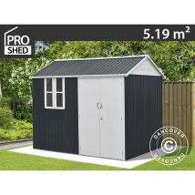 Dancover - Abri de jardin Cottage, 3,02x1,72x2,29m, Anthracite/Blanc