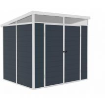 Habitat Et Jardin - Abri de jardin 'Detroit' en résine - Gris - 4.54m² - 1.91 x 2.38 m