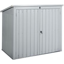 Beliani - Abri de Jardin en Acier Galvanisé 134 cm pour Outils et Matériel Blanc Moena