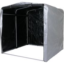 Abri de jardin en aluminium rangement divers extérieur protection uv imperméable 201x201x201 cm argent 040005737