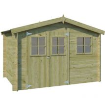 Abri de jardin en bois 4,91 m² Zurich 295 x 205 cm (traité) avec plancher