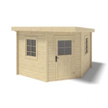 Altanka - Abri de jardin en bois - 8m2 - 3x3m - Ep. 28mm - Couleur: naturel
