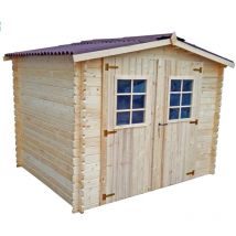 Habrita - Abri de jardin sans plancher 6.16 m2 bois massif vd 2622.02 n