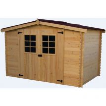 Habrita - Foresta - Abri de jardin madriers massifs 7,86 m2 - AL3030.02N