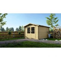 Altanka - Abri de jardin en bois - 12m2 - 3x4m - Ep. 28mm - Couleur: naturel