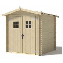 Altanka - Abri de jardin en bois - 4m2 - 2x2m - Ep. 19mm - Couleur: naturel