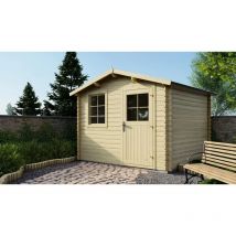 Altanka - Abri de jardin en bois - 7,50m2 - 3x2,50m - Ep. 28mm - Couleur: naturel