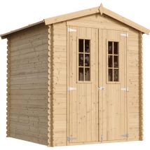 Timbela - Abri de jardin en bois - Stockage extérieur I186xL196xH218 cm/ 2,82 m2 Petit abri à outils, Local à vélos M320C