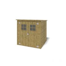 Altanka - Abri de jardin en bois 3,42 m2 - 1,90x1,80 m - traité - Couleur: vert