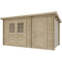 Eden Partenaire Jardin - Abri de jardin en épicéa 2 espaces mono-pente 7.30 m2 Aster