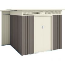 Hoggar - Abri de jardin en métal Husavik 5.29m2 - Garantie 10 ans - 257x206x187cm. Remise métal