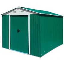 Abri de jardin en métal vert 'Leeds'