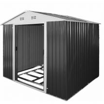 Abri de jardin en métal anthracite 'Leeds'