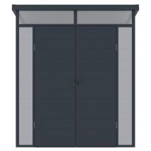 Abri de jardin en résine gris 3,65 m² avec plancher - minaro