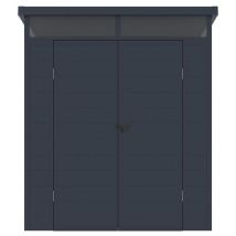 Abri de jardin en résine gris anthracite 3,65 m² avec plancher - MINARO
