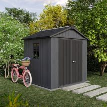 Abri de jardin newton plus 757 - 4.4m² - Gris