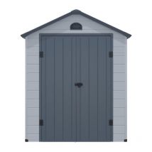 Vente-unique - Abri de jardin en résine gris 3,65 m² cesio