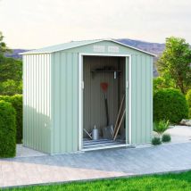 Soana Garden Shed - Abri de jardin en tôle pour outils Chalet nature 213x127x195cm