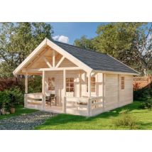 Alpholz - Chalet de jardin Lillehammer iso Naturel , 70 mm Épaisseur paroi 549 x 746 cm