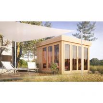 Alpholz - Abri de jardin Orchidée 28 Naturel , mm Épaisseur paroi 350 x 370 cm