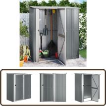 Abri de jardin Gris 180,5x97x209,5 cm Acier galvanisé - Abri De Jardin - Abri De Rangement - Abri Extérieur - Outillage - Stockage Extérieur