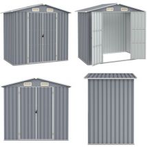 Vidaxl - Abri de jardin Gris 205x129x183 cm Acier galvanisé - Abri De Jardin - Abri De Rangement - Abri Extérieur - Garage De Jardin - Rangement