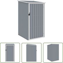 Er-siice - The Living Store Abri de jardin Gris 87x98x159 cm Acier galvanisé - Abri De Jardin - Abri De Rangement - Abri Extérieur - Hangar Extérieur
