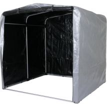 Abri de jardin HHG 450, abri de jardin abri de jardin, alu protection uv imperméable, 201x201x201cm, argent