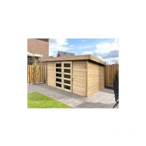 Abri de jardin malmo en bois 11,38 m², Plancher Non