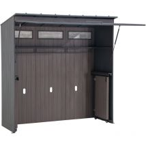 Abri de jardin MAMBO pour cuisine extérieure en anthracite - 94cm x 220cm