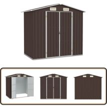 Abri de jardin Marron 205x129x183 cm Acier galvanisé - Abri De Jardin - Abri De Rangement - Abri Extérieur - Garage De Jardin - Rangement Jardin