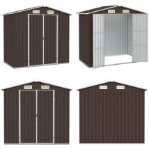Abri de jardin Marron 205x129x183 cm Acier galvanisé - Abri De Jardin - Abri De Rangement - Abri Extérieur - Garage De Jardin - Rangement Jardin