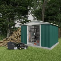 M&s - Abri de jardin métal vert Yardmaster 8,12 m² + kit d'ancrage