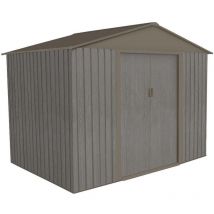 Abri jardin métal - Aspect bois vieilli 86 - 4,72 M²- gris - Chalet&jardin