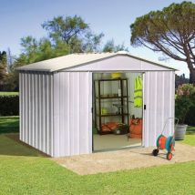 Yardmaster - Abri de jardin métal brut Eco 6,44 m² + kit d'ancrage