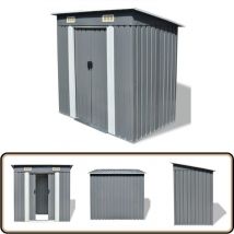 Abri de jardin Métal Gris - Abri De Jardin - Abri Métallique - Rangement Extérieur - Cabane De Jardin - Outillage