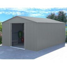 La Maison Du Jardin - Abri de jardin en métal – mj 10 x 14 - 13,5 m² - Anthracite