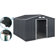 Habitat Et Jardin - Abri de jardin métal - 'Vegas' 12.98 m² avec gouttière - Gris