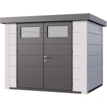 Abri de jardin moderne en acier porte double 5,6 m² Eleganto 2721